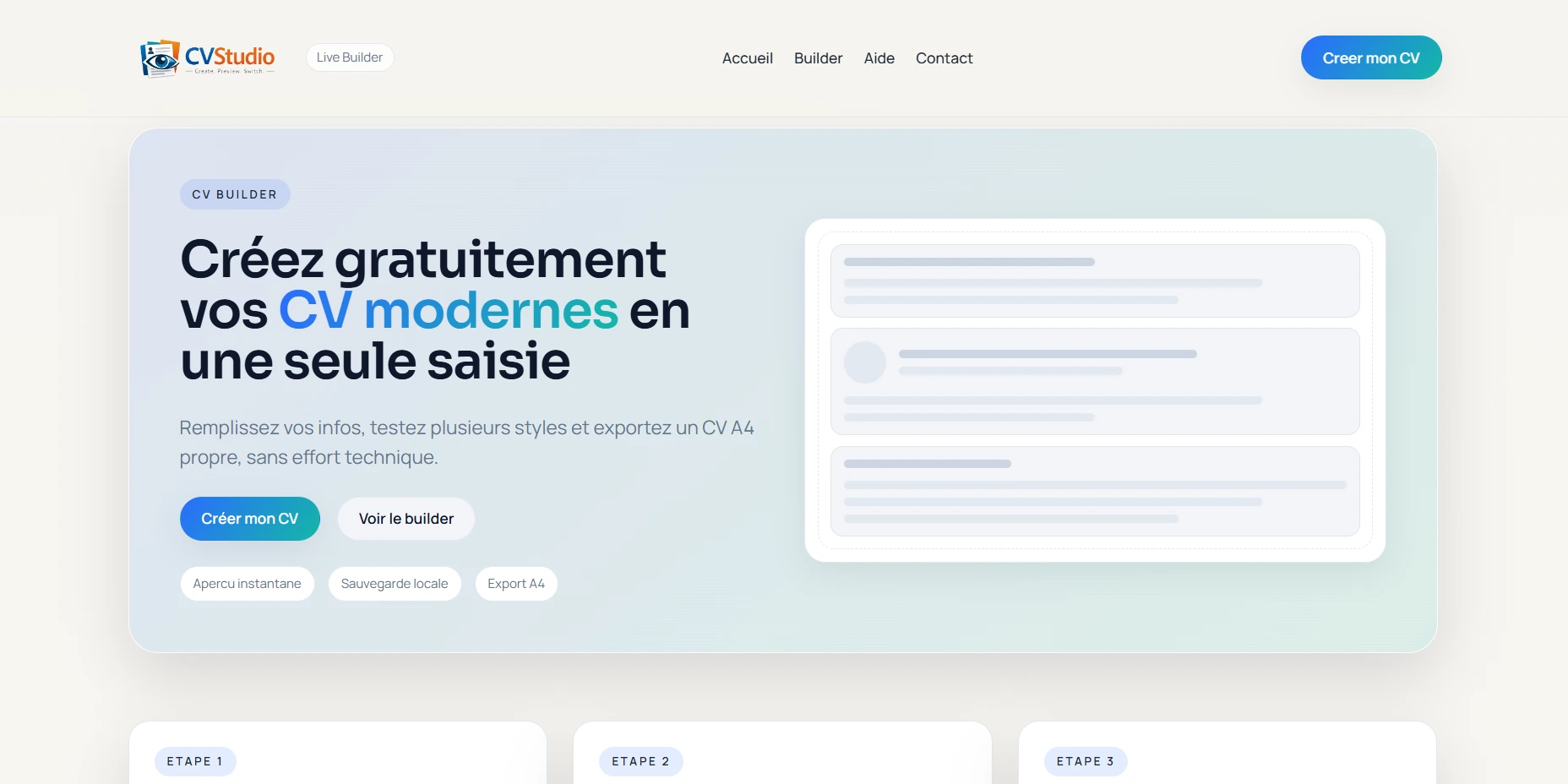 CV Studio - Modern Resumes in Minutes