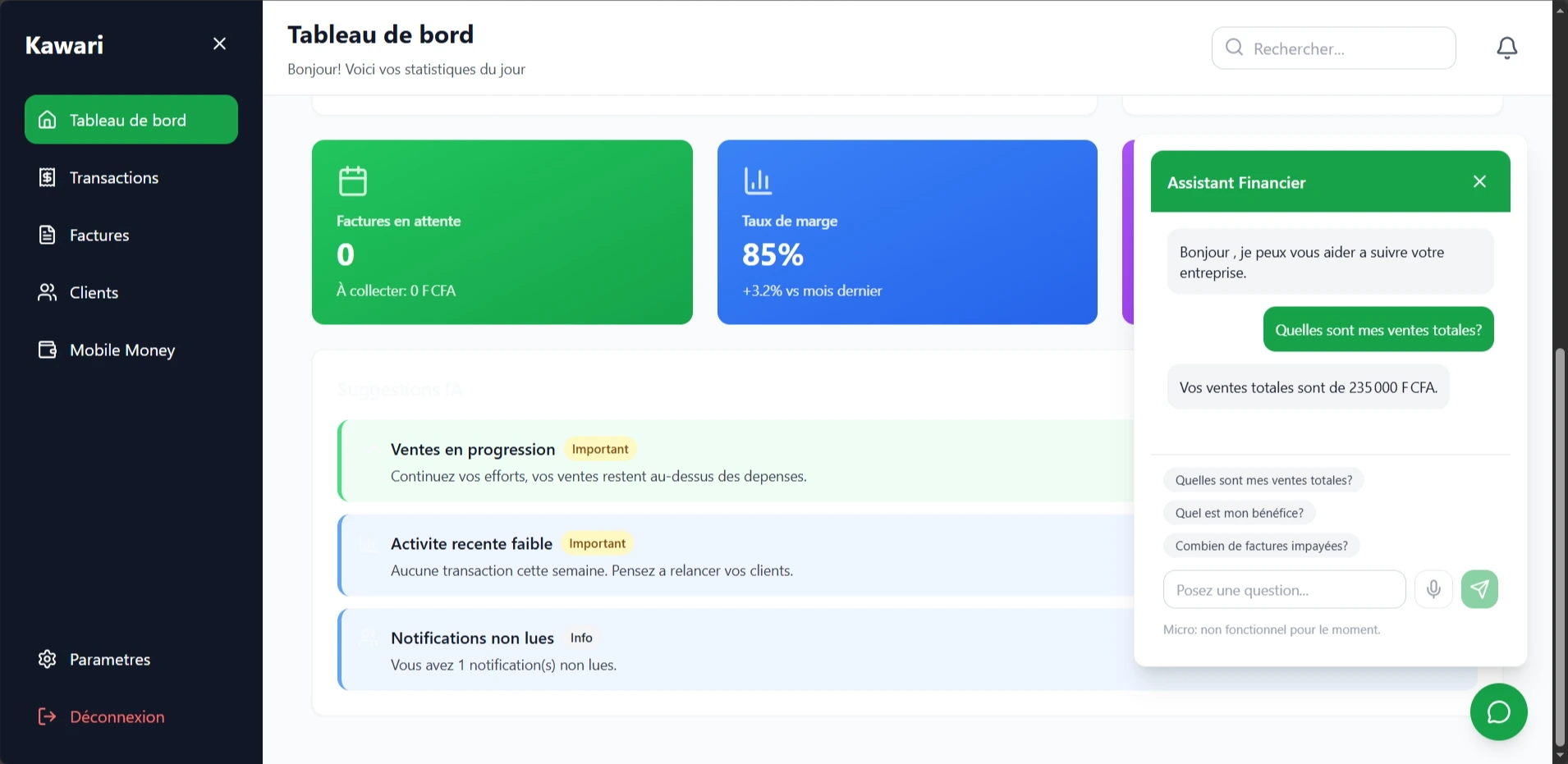 Kawari Finance App - Budget Clarity & AI